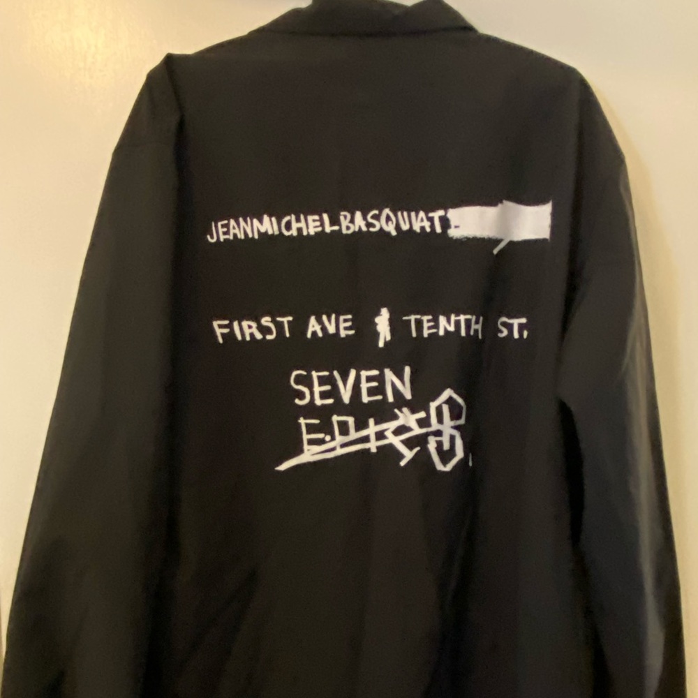 H&M Black Graphic Shirt Jacket